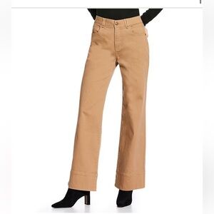 Gibson & Latimer Perfect Fit Twill Mid Rise Wide Leg Jeans size 14 Acorn